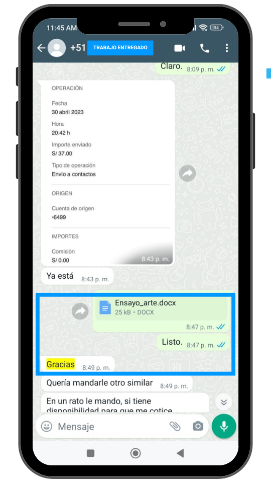 Cliente frecuente — solicita más tareas por excelente calidad — Tareas Rápidas.